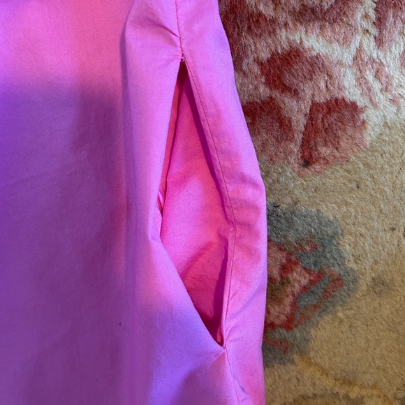 Old Navy Pink Button Front Mini Shirt Dress Cotton Short Sleeve Pockets M - Picture 11 of 11